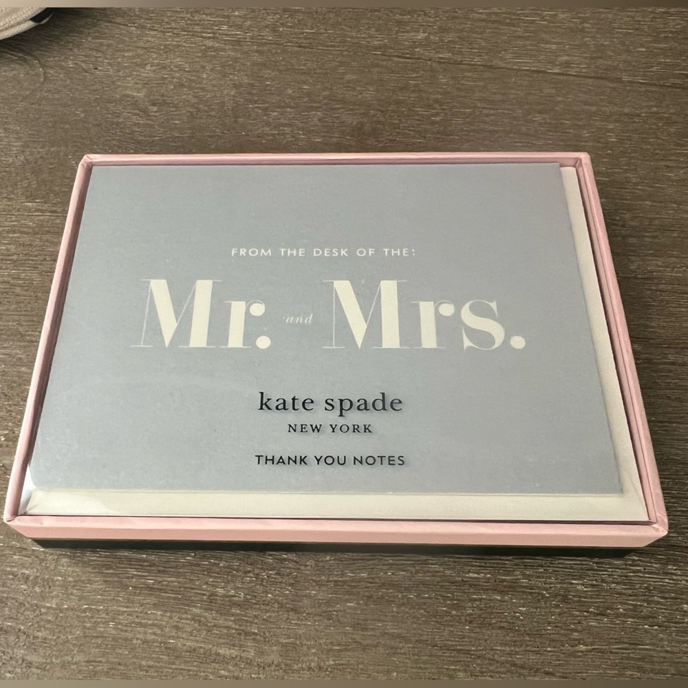 Kate Spade Mr. & Mrs. Card Set with Envelopes